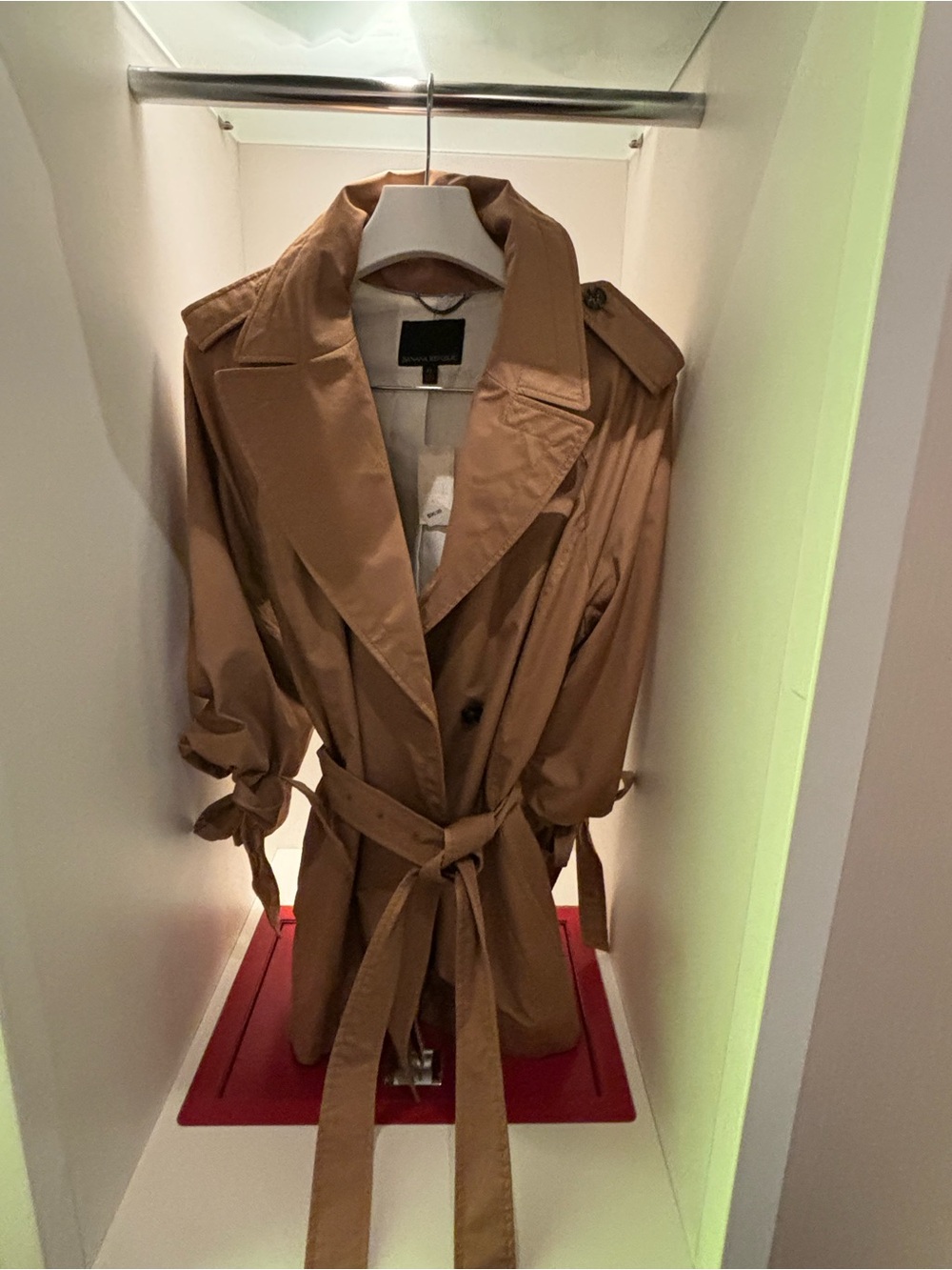 Banana Republic Tan Trench Coat with Tie Belt